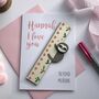Personalised Sloth Valentines Card And Cute Sloth Ruler, thumbnail 1 of 3