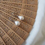 Pear Shaped Baroque Pearl Sterling Silver Hook Earrings, thumbnail 4 of 7