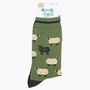 Men's Bamboo Socks Green, Black Sheep, thumbnail 3 of 4