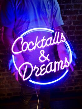 'Cocktails And Dreams' Neon Sign, 5 of 5