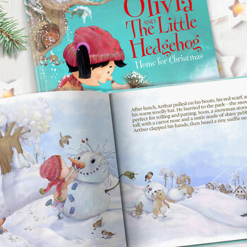 The Little Hedgehog: 'Home For Christmas' Personalised Christmas Book, 7 of 12