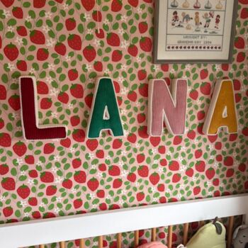 Contrasting Trim Corduroy Fabric Letters, 5 of 12
