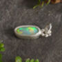 Australian Solid White Opal Pendant, thumbnail 3 of 4