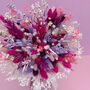 Colourful Pink And Purple Dried Flower Bouquet, thumbnail 1 of 6