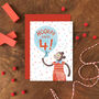 4th Birthday Illustrated Monkey Card, thumbnail 1 of 2