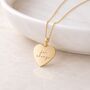 Personalised Solid 9ct Gold Heart Disc Pendant Necklace, thumbnail 2 of 8