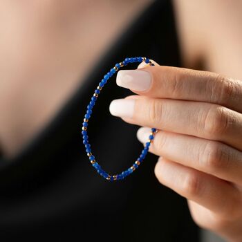 Natural Blue Agate Bracelet, 6 of 8