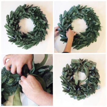Make Your Own Luxury Fresh Pine Christmas Wreath Kit, 4 of 6