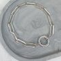 Sterling Silver Chunky Paperclip Style Links Bracelet, thumbnail 3 of 7