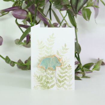 Tina Triceratops Dinosaur Plant Hugger Decoration | Gift Card | Letterbox Gift, 2 of 5