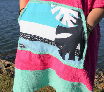 Pink Wave Beach Poncho, 2 of 4