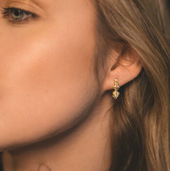 Arabella Spike Hoop Earrings | 14 K Gold Plated, 2 of 7