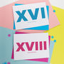 Personalised Birthday Card Roman Numerals, thumbnail 1 of 3