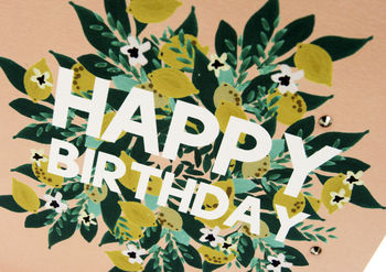 'Happy Birthday' Lemons Card, 2 of 2