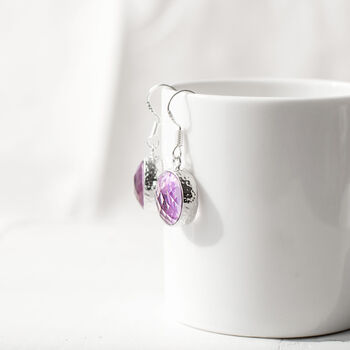 Lavender Faceted Glass Earrings, 6 of 7