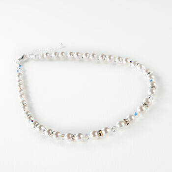 Swarovski Crystal, Pearl And Diamante Wedding Earrings, 2 of 5