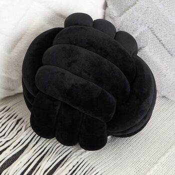 Knot Ball Cushions Velvety Soft Pillows, 5 of 12