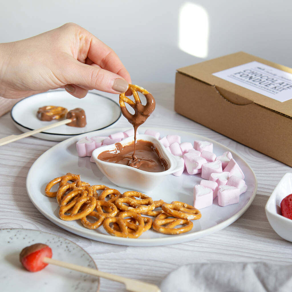 Night In Chocolate Fondue Dipping Set By Quirky Chocolate