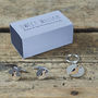 Daddy And Me Border Terrier Cufflinks And Dog Tag Set, thumbnail 1 of 8