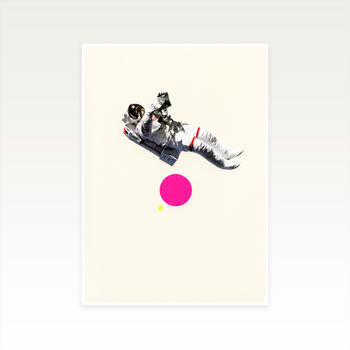 Float Astronaut In Space Art Print, 2 of 2