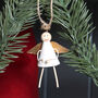 White And Gold Christmas Tree Angel Decoration, thumbnail 1 of 5