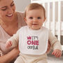 1st Birthday Navy Bib For Baby, thumbnail 2 of 5