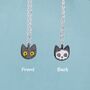 Schrodinger's Cat Double Sided Pendant Necklace, thumbnail 6 of 11