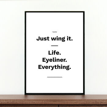 'Just Wing It' Inspirational Print About Life, 2 of 3