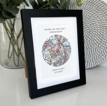 Where We First Met Personalised Map Print, 5 of 12