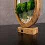 Round Wood Table Lamp With Preserved Moss, thumbnail 6 of 12
