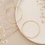 Large Solid 9ct Yellow Gold Sleeper Hoop Earrings, thumbnail 4 of 6