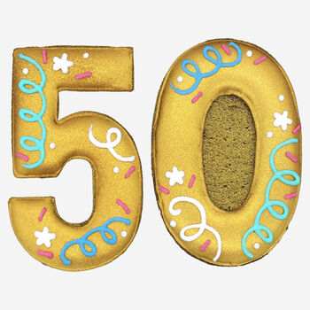 Hand Iced 50th Birthday Biscuit, 3 of 3