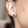 February Birthstone Earrings Amethyst, thumbnail 3 of 4