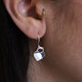 Personalised Sterling Silver Heart Drop Earrings, thumbnail 1 of 7