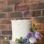 Personalised Mr And Mrs Floral Wedding Cake Topper, thumbnail 2 of 5