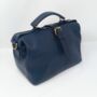 Small Navy Blue Doctor Bag Crossbody Handheld, thumbnail 3 of 8