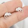 Sterling Silver Tiny Chameleon Stud Earrings, thumbnail 3 of 8