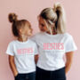 Bestie Bold Matching Baby Or T Shirt Set, thumbnail 1 of 3