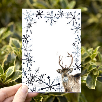 Inky Reindeer Christmas Postcards, 3 of 5
