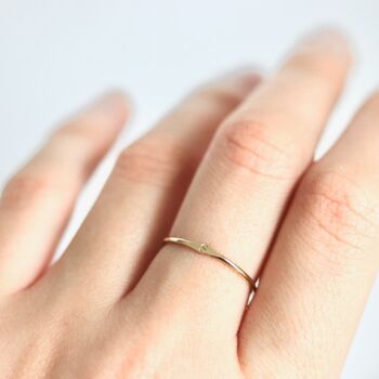 Tiny Initial Signet Ring, 5 of 9