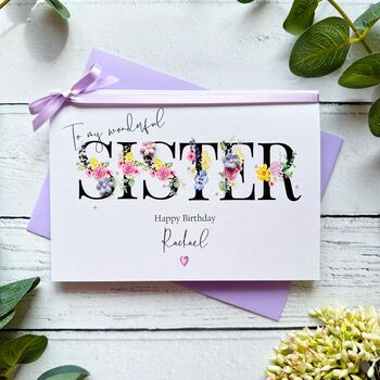 To My Wonderful Sister Birthday Card, 4 of 9