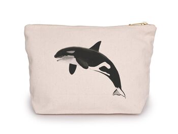 Lynx The Killer Whale Cotton Lined Mini Pouch Bag, 2 of 6