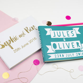 Personalised Contemporary Wedding Guest Book, 4 of 5