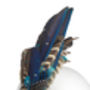 Dramatic Blue Feather Headpiece, thumbnail 8 of 12