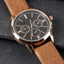 Men's Rose Gold Tone Engraved Watch, thumbnail 3 of 5