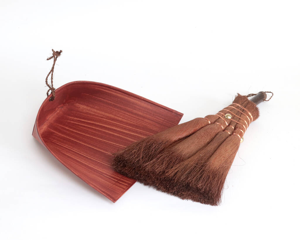 Set Of Handmade Japanese Broom And Dustpan By two persimmons