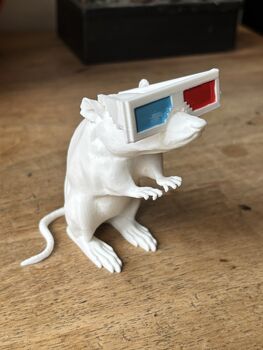 Banksy's Rat With 3D Glasses 3D Model, 6 of 8
