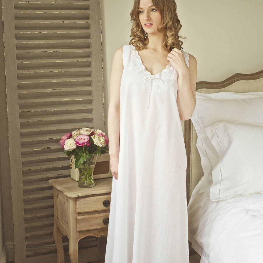 Women's Cotton Nightdress Edwardian Chemise By Mini Lunn ...