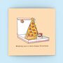 Cute Christmas Pizza Card, thumbnail 1 of 9