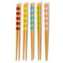 Striped Bamboo Chopsticks Set Of Five, thumbnail 3 of 4